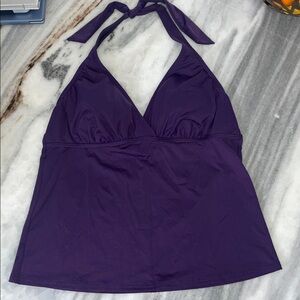 Sz 10 Lands' End Purple Swim Top